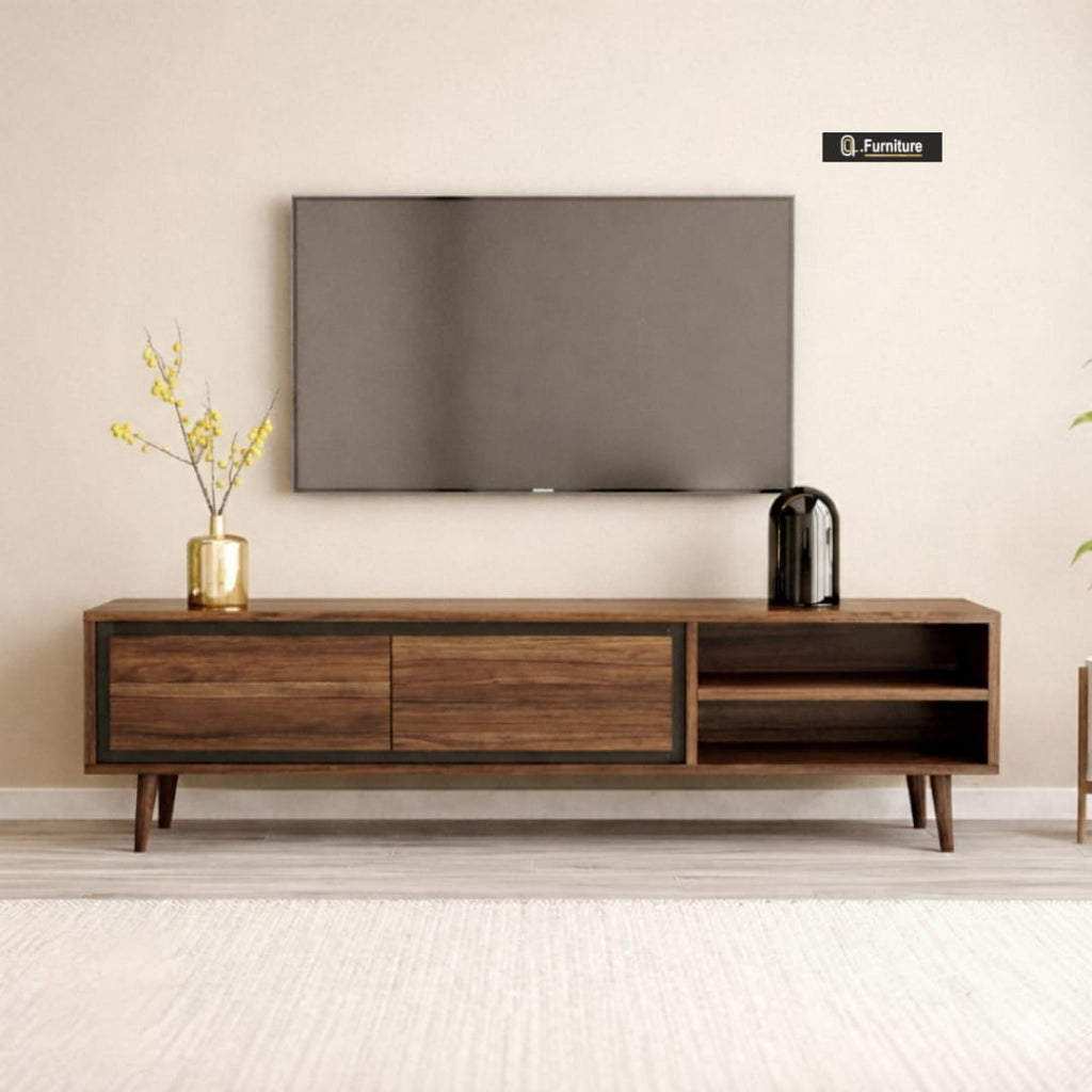 خشب ام دي اف اسباني -ترابيزة تليفزيون 160×40سم - P701