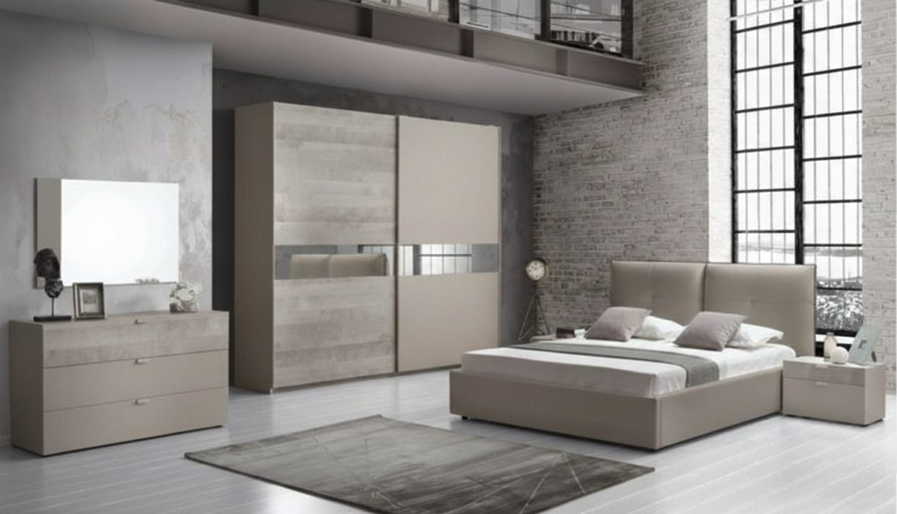 غرفة نوم "إيليت إندستريال" - خشب كونتر -P102