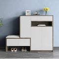 Ultra modern storage unit and pouf - MDF wood - E901