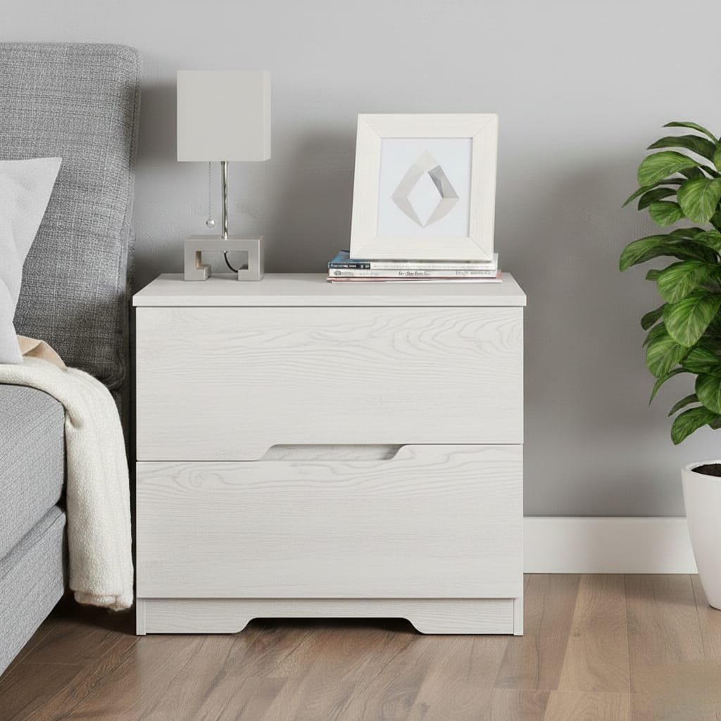 كومود "وود وايت" يجمع بين فخامة الخشب وهدوء اللون الأبيض - NQ802