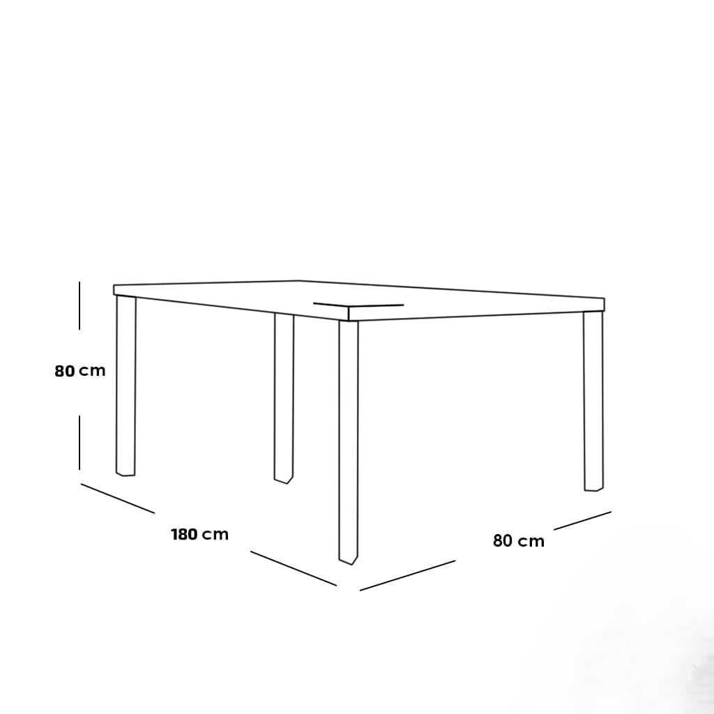 سفرة زان 6 كراسي بتصميم أورجانيك - A301